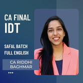 CA Final IDT | Full English Safal Batch by CA Ridhi Baghmar | For Jan 26 & May 26 Exams